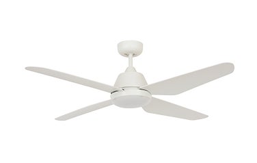 Aria 122cm Fan and LED Light with Remote in White
