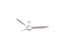 Lucci Air Nordic 56" Ceiling Fan with LED Light Kit in Matte White and White Wash Blades