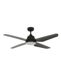 Aria 122cm Fan and LED Light with Remote in Black
